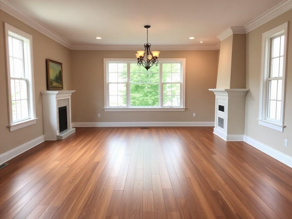 After: Damaged flooring replaced with new LVP