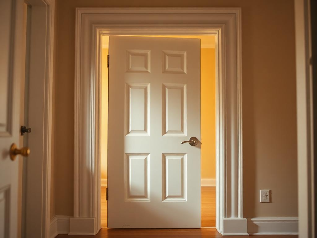 After: Door casing & baseboard rebuilt
